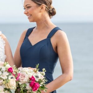 Azazie dark navy dress